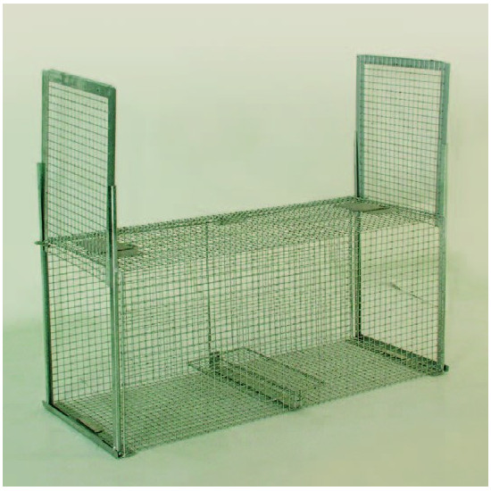 Trappola con due porte a scatto
