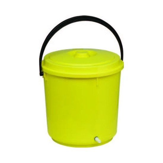 Secchio plastica lt. 20 con foro diam. 9 mm