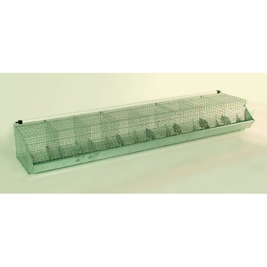 Gabbia per l’ingrasso con 8 box (cm. 25 x 36), fondo in rete
